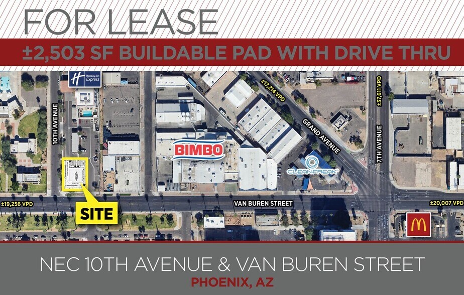 NEC 10th Ave & Van Buren St, Phoenix, AZ à louer - Photo de l’immeuble – Image 1 sur 2