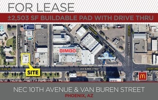 Plus de détails pour NEC 10th Ave & Van Buren St, Phoenix, AZ - Local commercial à louer