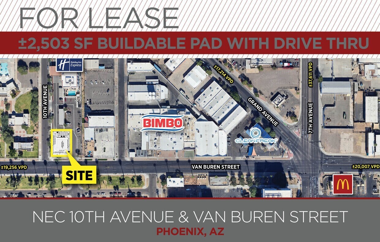 NEC 10th Ave & Van Buren St, Phoenix, AZ à louer Photo de l’immeuble– Image 1 sur 3