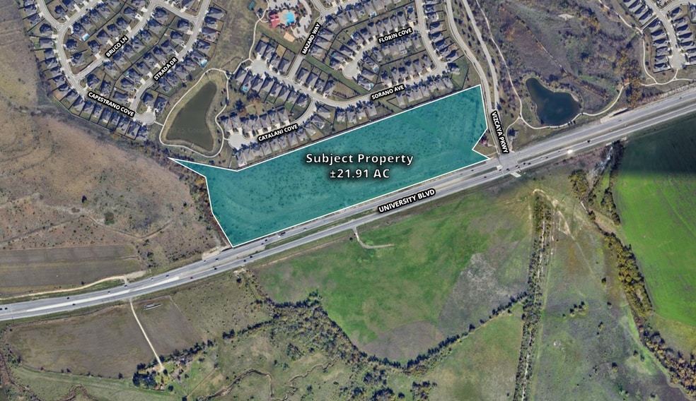 University Boulevard at Vizcaya Parkway Blvd, Round Rock, TX à vendre - Aérien – Image 1 sur 1