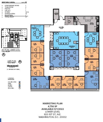 820 1st St NE, Washington, DC à louer Plan d’étage– Image 1 sur 1