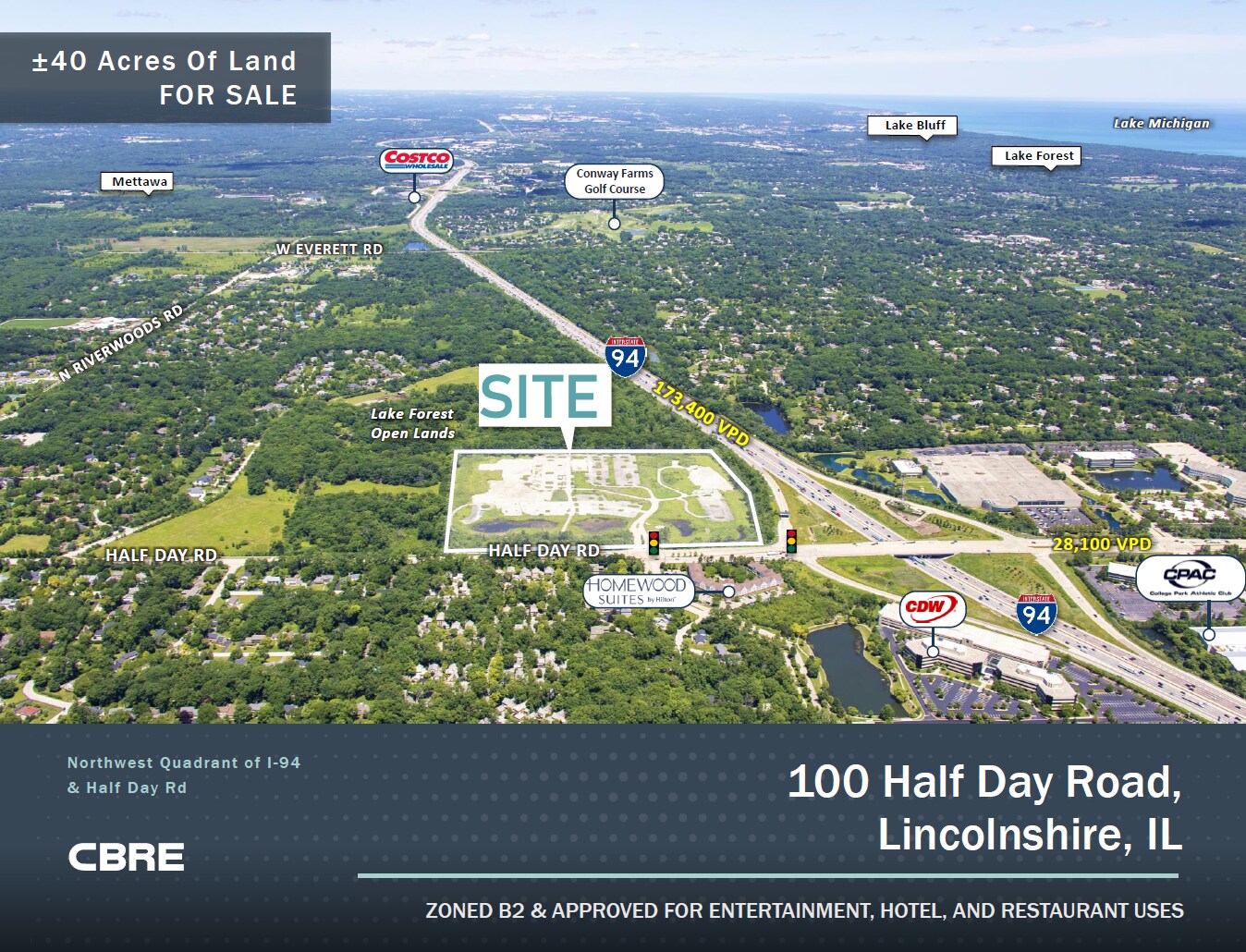 90 Half Day Rd, Lincolnshire, IL à vendre Aérien– Image 1 sur 6