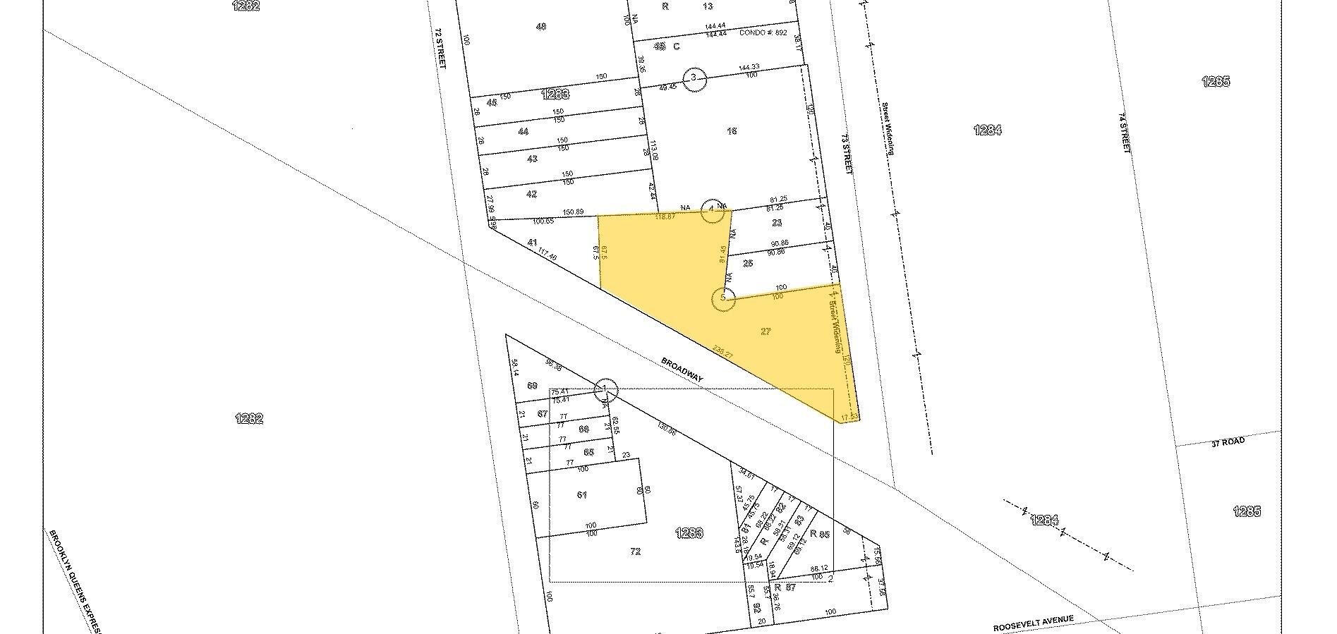 7235 Broadway, Jackson Heights, NY à louer Plan cadastral– Image 1 sur 2