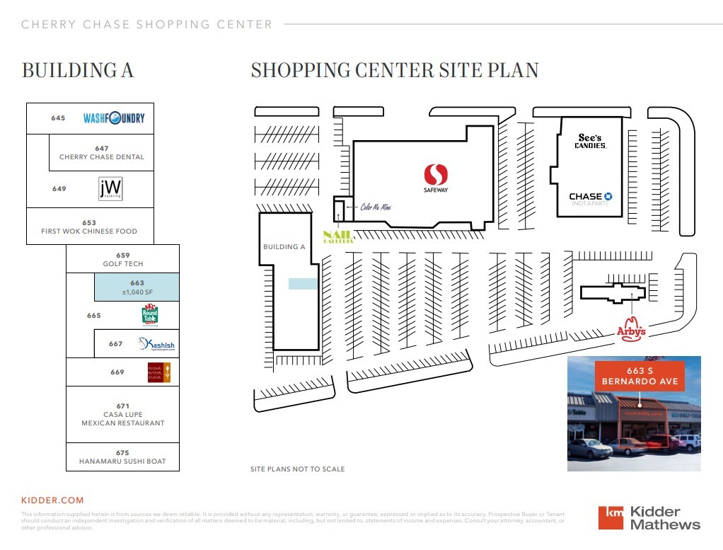 645-675 S Bernardo Ave, Sunnyvale, CA à louer Plan de site– Image 1 sur 1