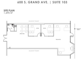 600 S Grand Ave, Santa Ana, CA à louer Plan d’étage– Image 1 sur 1