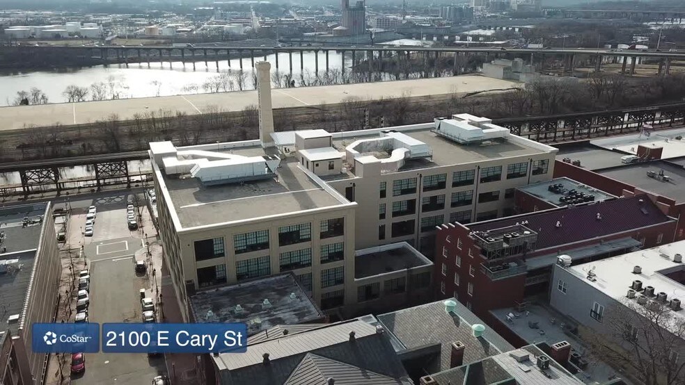 2100 E Cary St, Richmond, VA à louer - Vidéo aérienne – Image 2 sur 9