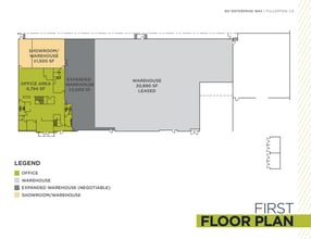 850-851 Enterprise Ave, Fullerton, CA à louer Plan d’étage– Image 2 sur 2