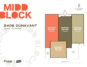 2400-2406 Dunavant St, Charlotte, NC à louer Plan d’étage– Image 1 sur 4