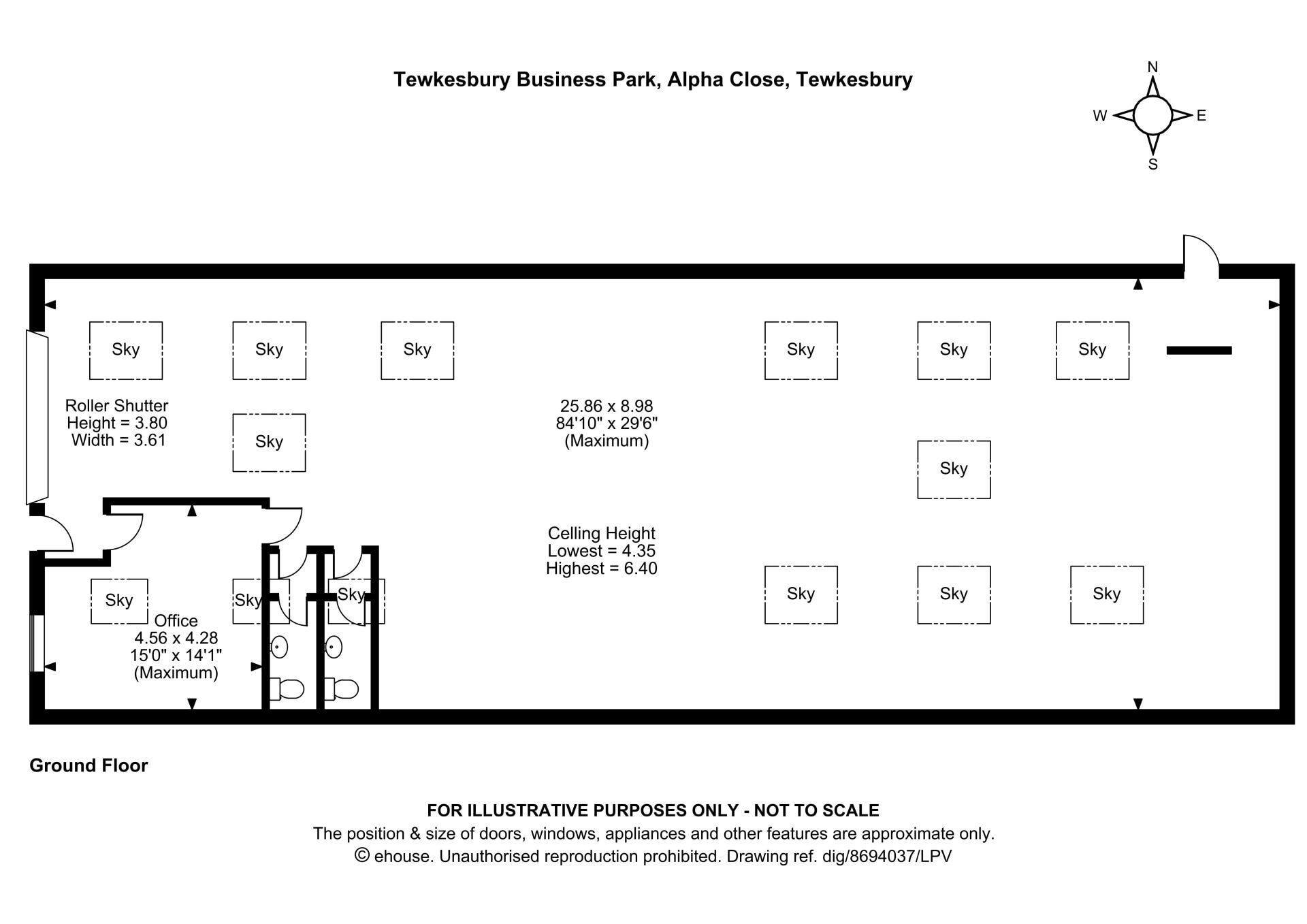 Alpha Clos, Tewkesbury à louer Plan d’étage– Image 1 sur 1