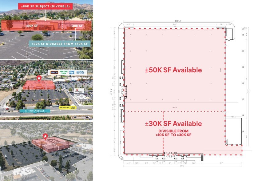 4010-4280 E Highland Ave, Highland, CA à louer - Photo de l’immeuble – Image 2 sur 6