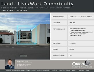 Plus de détails pour 7431 E 6th Ave, Scottsdale, AZ - Terrain à vendre