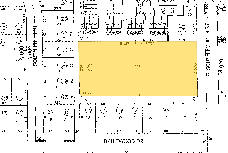 1950 S 4th St, El Centro, CA à vendre - Plan cadastral – Image 2 sur 13