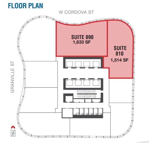 320 Granville St, Vancouver, BC à louer Plan d’étage– Image 1 sur 1
