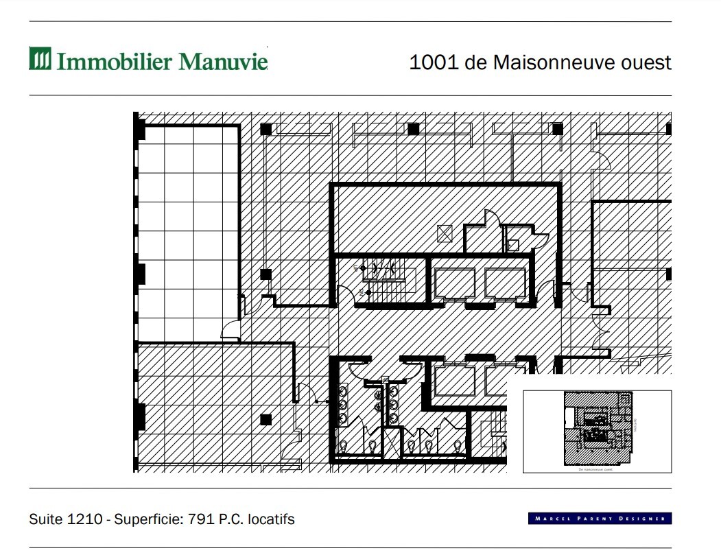1001 Boul De Maisonneuve O, Montréal, QC à louer Plan d’étage– Image 1 sur 1