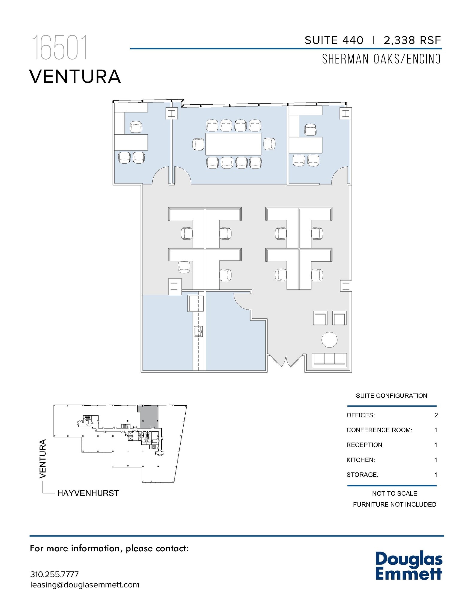 16501 Ventura Blvd, Encino, CA à louer Plan d’étage– Image 1 sur 1