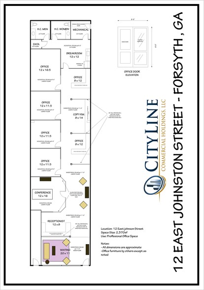 12 E Johnston St, Forsyth, GA à louer - Plan de site – Image 3 sur 8