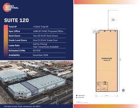 748 W Sunset Rd, Henderson, NV à louer Plan d’étage– Image 1 sur 2