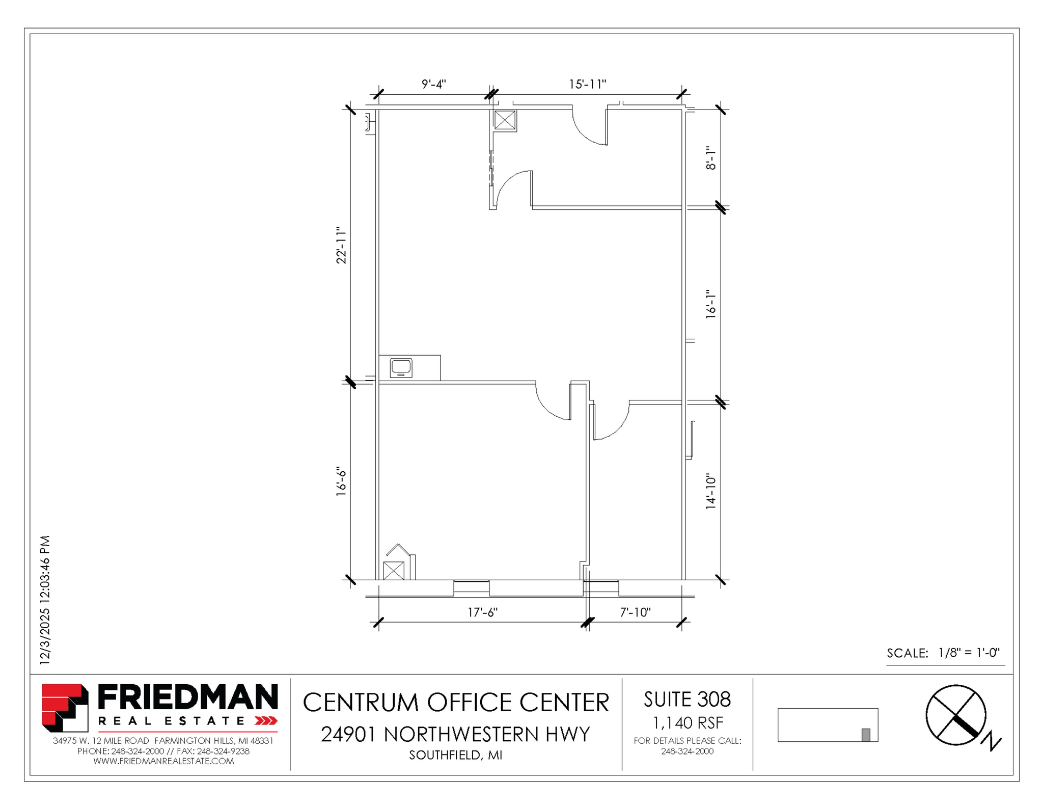 24901 Northwestern Hwy, Southfield, MI à louer Plan d’étage– Image 1 sur 1
