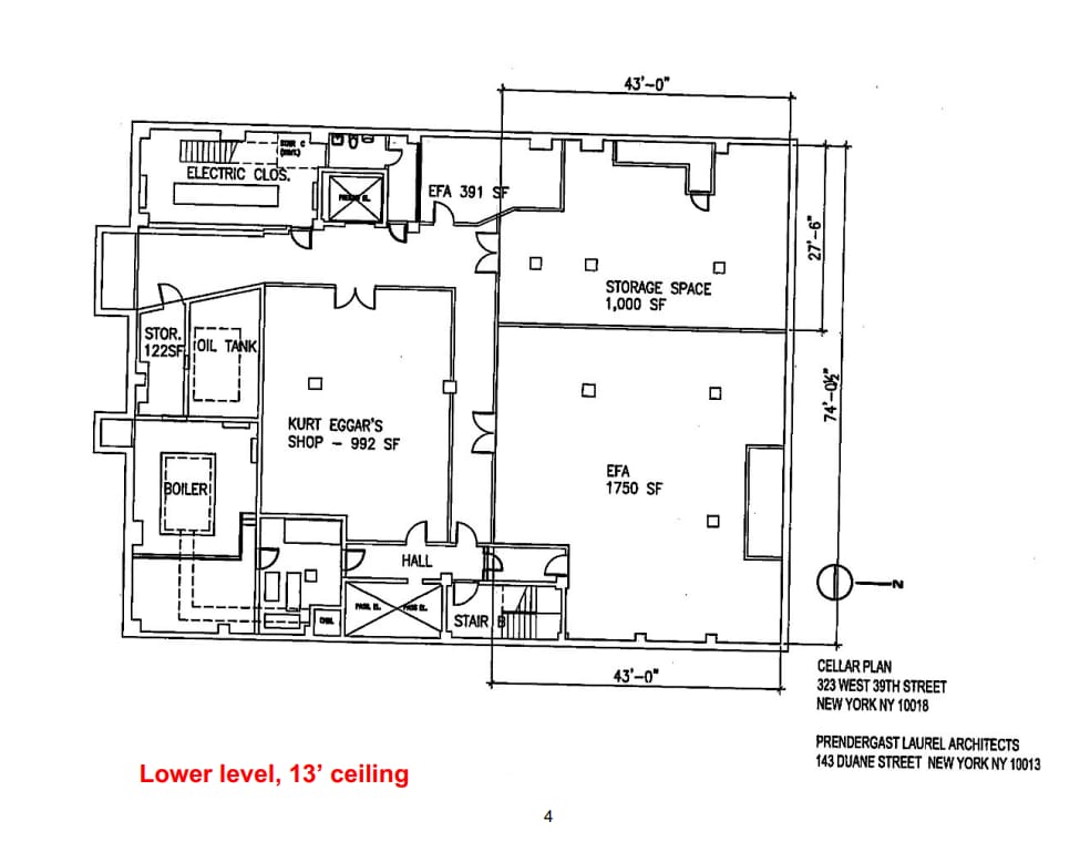 323 W 39th St, New York, NY à louer Plan d’étage– Image 1 sur 1