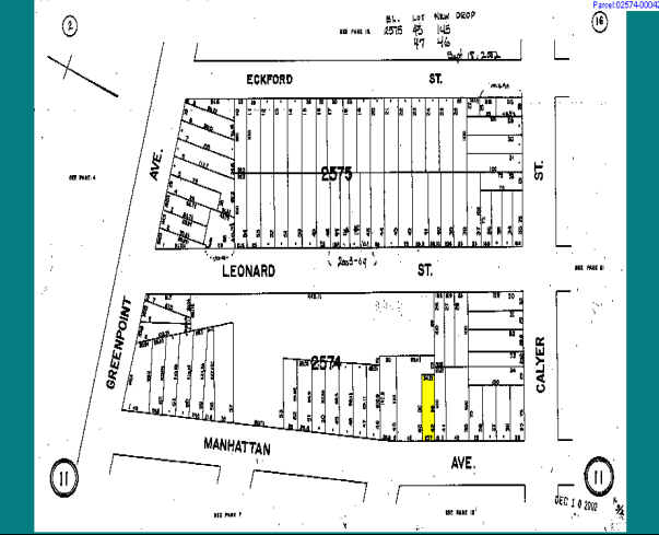 832 Manhattan Ave, Brooklyn, NY à louer - Plan cadastral – Image 3 sur 15