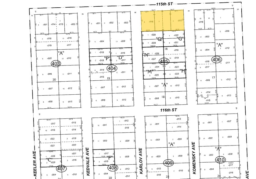 4035-4047 W 115th St, Alsip, IL à louer - Plan cadastral – Image 3 sur 11