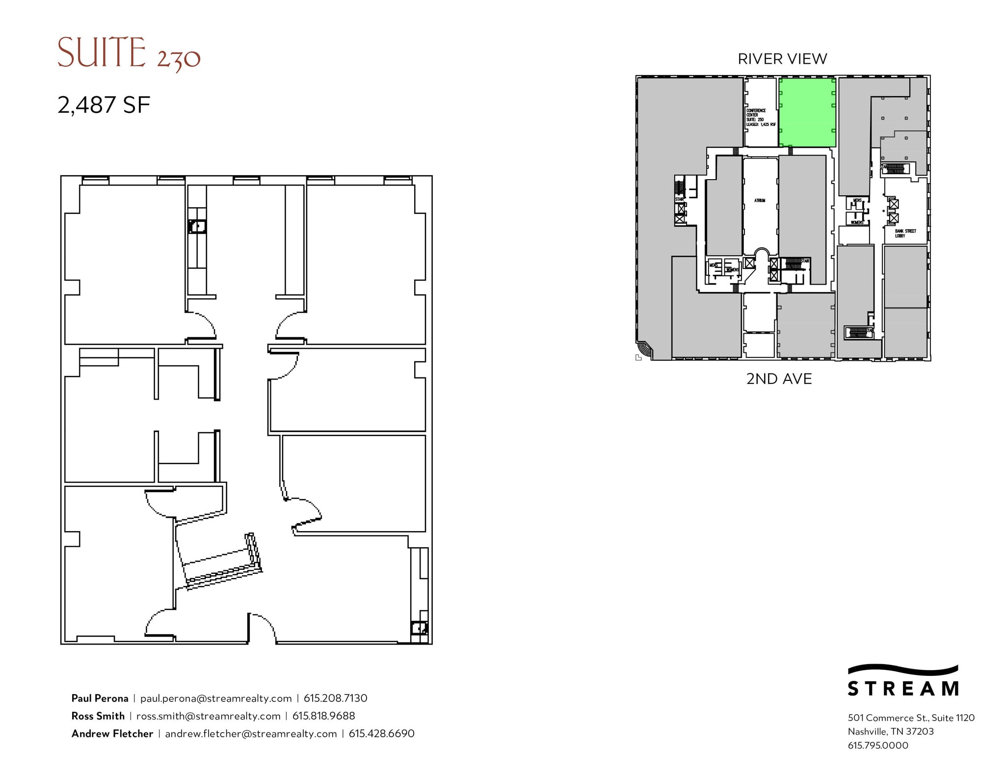 214 2nd Ave N, Nashville, TN à louer Plan d’étage– Image 1 sur 1