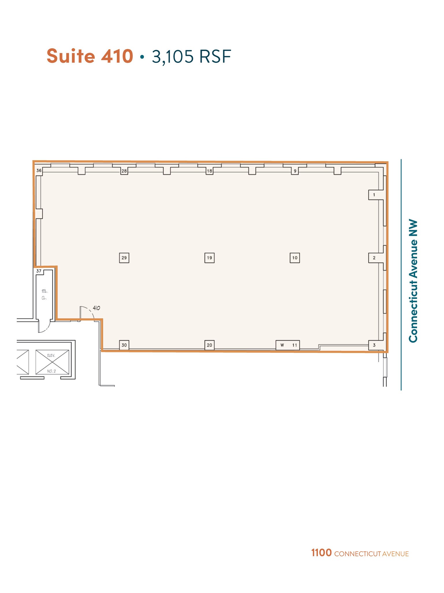 1100 Connecticut Ave NW, Washington, DC à louer Plan d’étage– Image 1 sur 3
