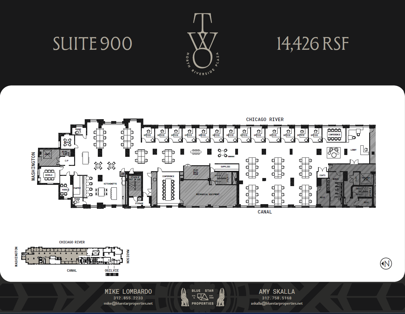 2 N Riverside Plz, Chicago, IL à louer Plan d’étage– Image 1 sur 1