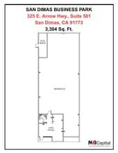 301 E Arrow Hwy, San Dimas, CA à louer Plan d’étage– Image 1 sur 1