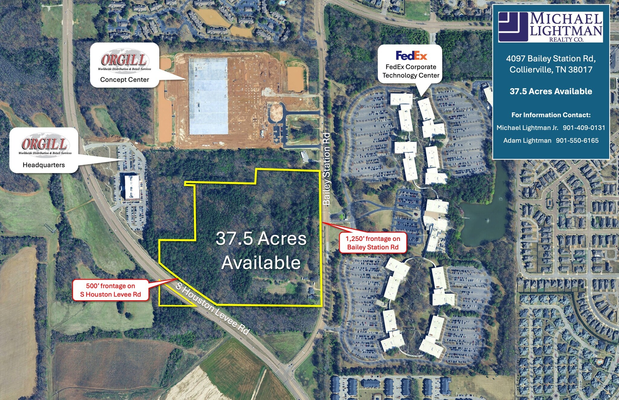 4135 Bailey Station Rd, Collierville, TN à vendre Aérien– Image 1 sur 3