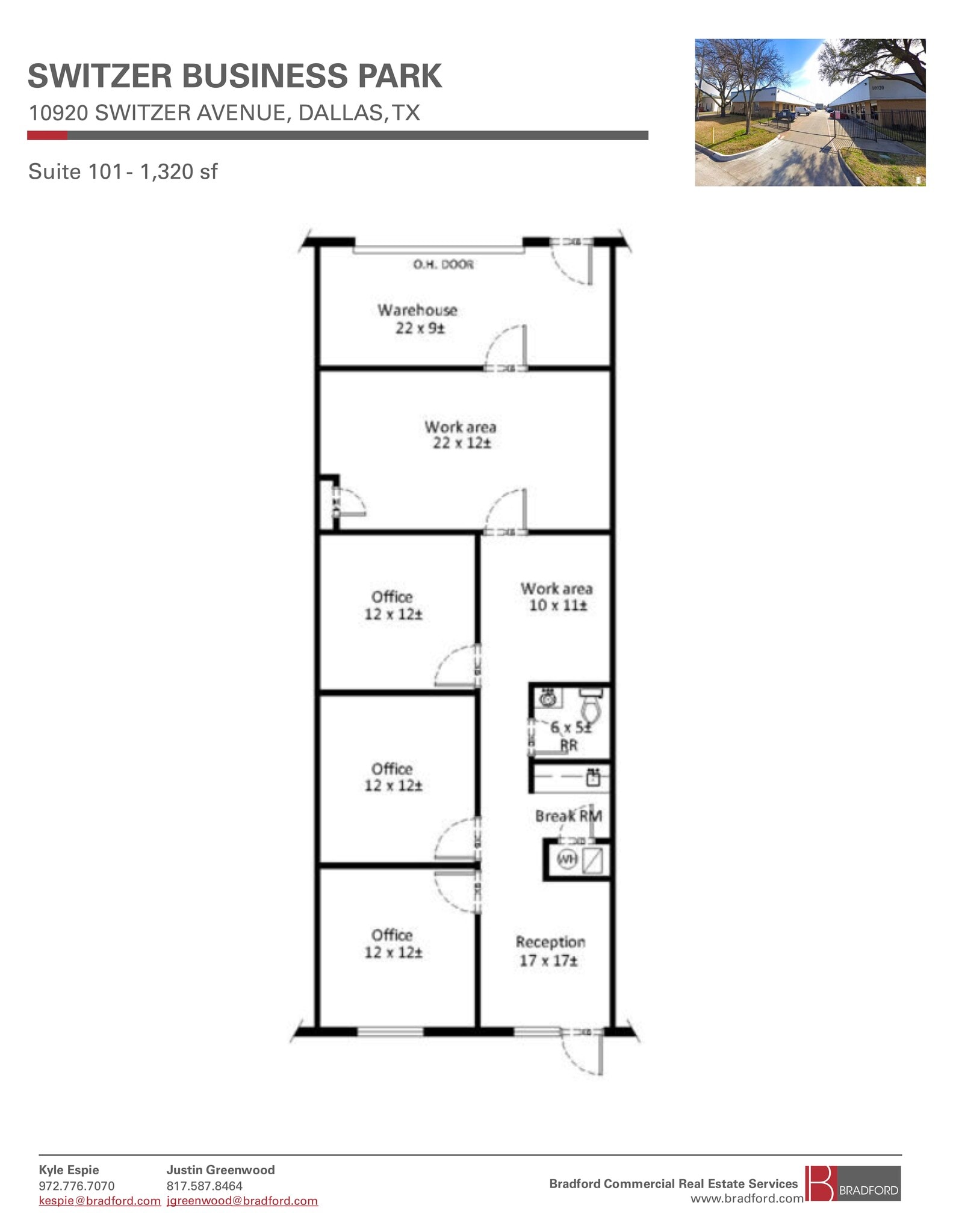 10930 Switzer Ave, Dallas, TX à louer Plan d’étage– Image 1 sur 2