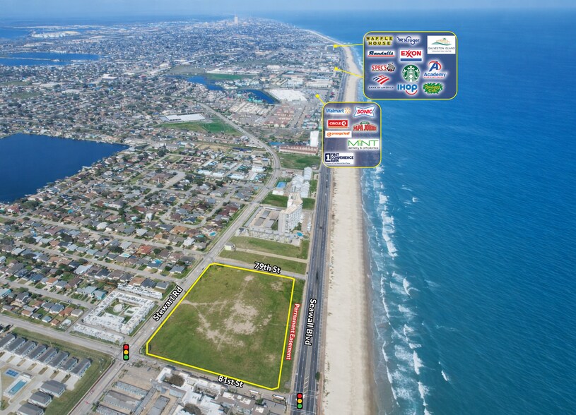 8008 Seawall Blvd, Galveston, TX à vendre - Aérien – Image 3 sur 4