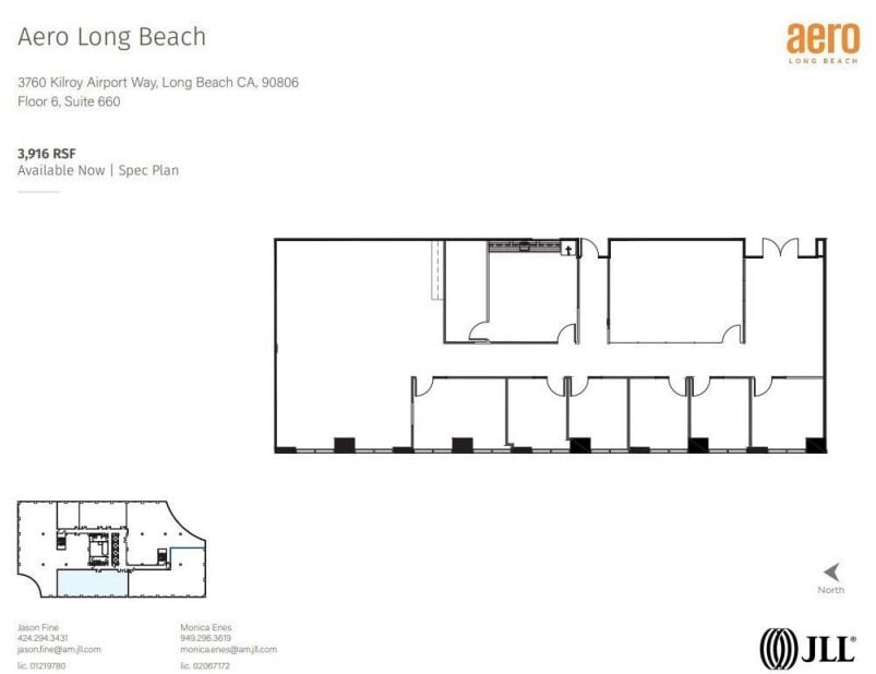 3900 Kilroy Airport Way, Long Beach, CA à louer Plan d’étage– Image 1 sur 1