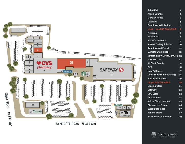 718 Bancroft Rd, Walnut Creek, CA à louer - Plan de site – Image 2 sur 7