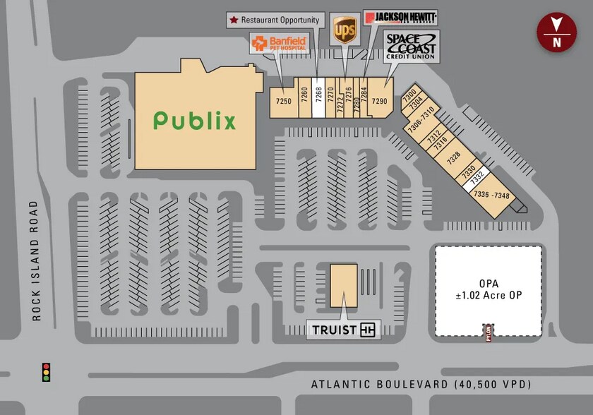 7210-7388 W Atlantic Blvd, Margate, FL à louer - Plan de site – Image 2 sur 10