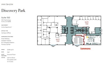 530 Technology Dr, Irvine, CA à louer Plan d’étage– Image 1 sur 1