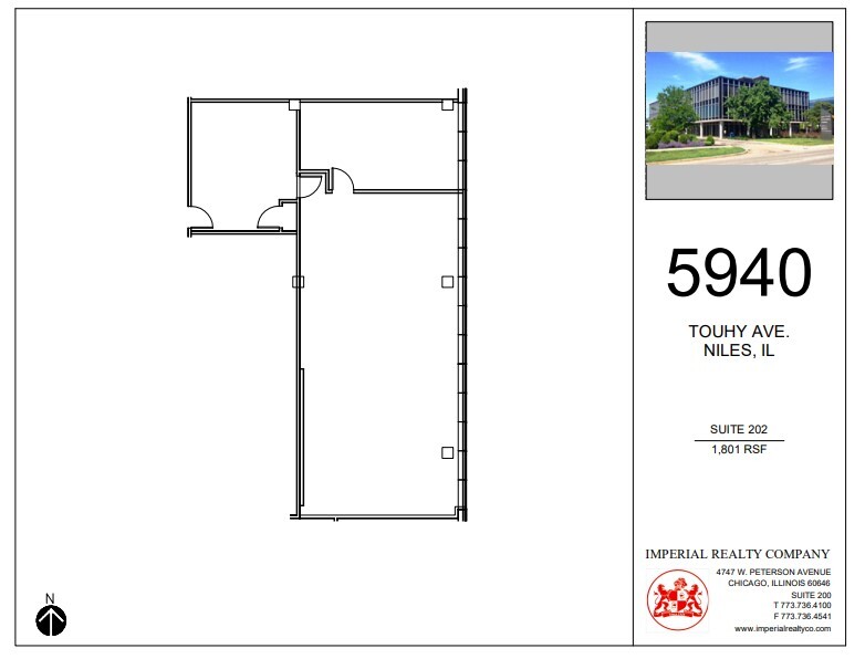 5940 W Touhy Ave, Niles, IL à louer Plan d’étage– Image 1 sur 5