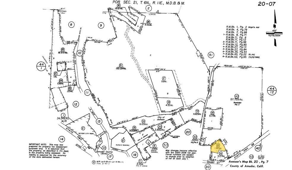 813 Court St, Jackson, CA à louer - Plan cadastral – Image 2 sur 8