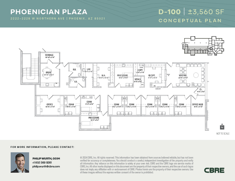 2222-2228 W Northern Ave, Phoenix, AZ à louer Plan d’étage– Image 1 sur 1