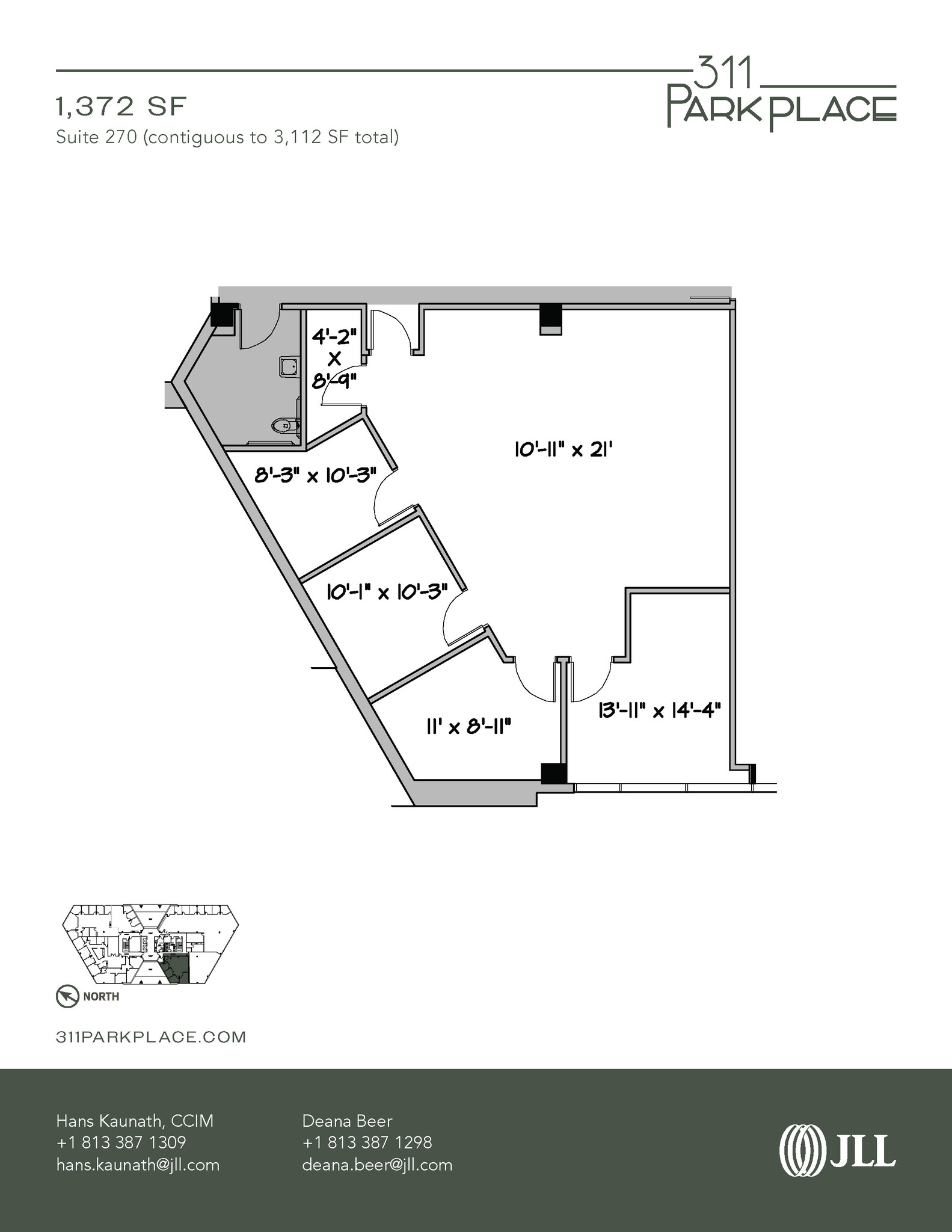 311 Park Place Blvd, Clearwater, FL à louer Plan d’étage– Image 1 sur 2