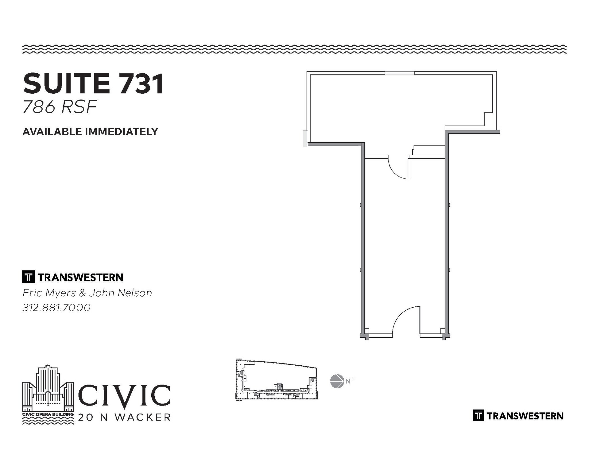 20 N Wacker Dr, Chicago, IL à louer Plan d’étage– Image 1 sur 1