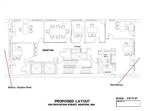 425 Boylston St, Boston, MA à louer Plan d’étage– Image 1 sur 1