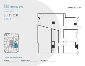 2 Bethesda Metro Ctr, Bethesda, MD à louer Plan d’étage– Image 2 sur 2