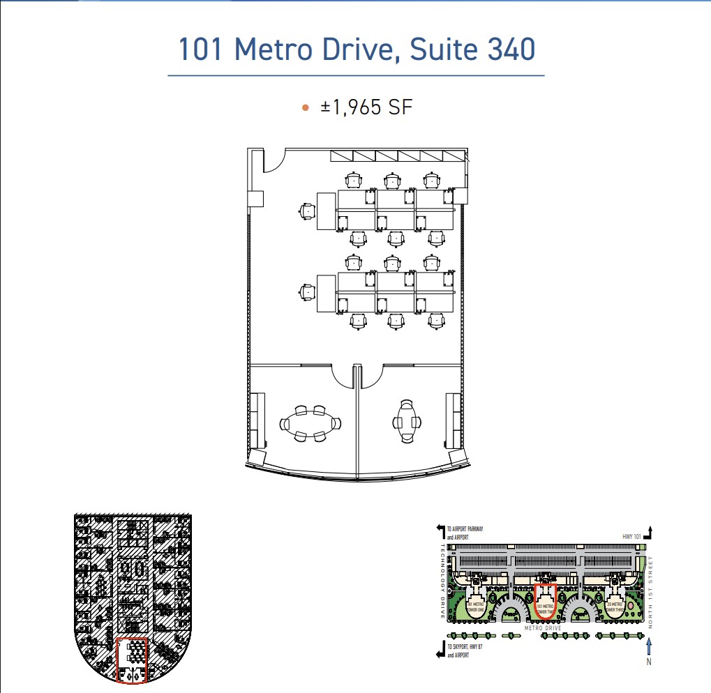83-101 Metro Dr, San Jose, CA à louer Plan d’étage– Image 1 sur 1