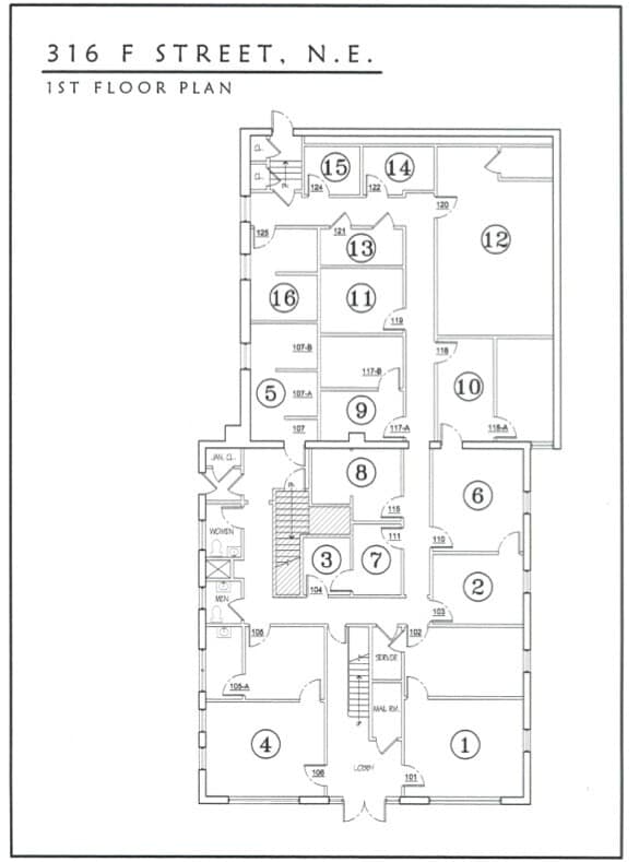 316 F St NE, Washington, DC à louer Plan d’étage– Image 1 sur 1