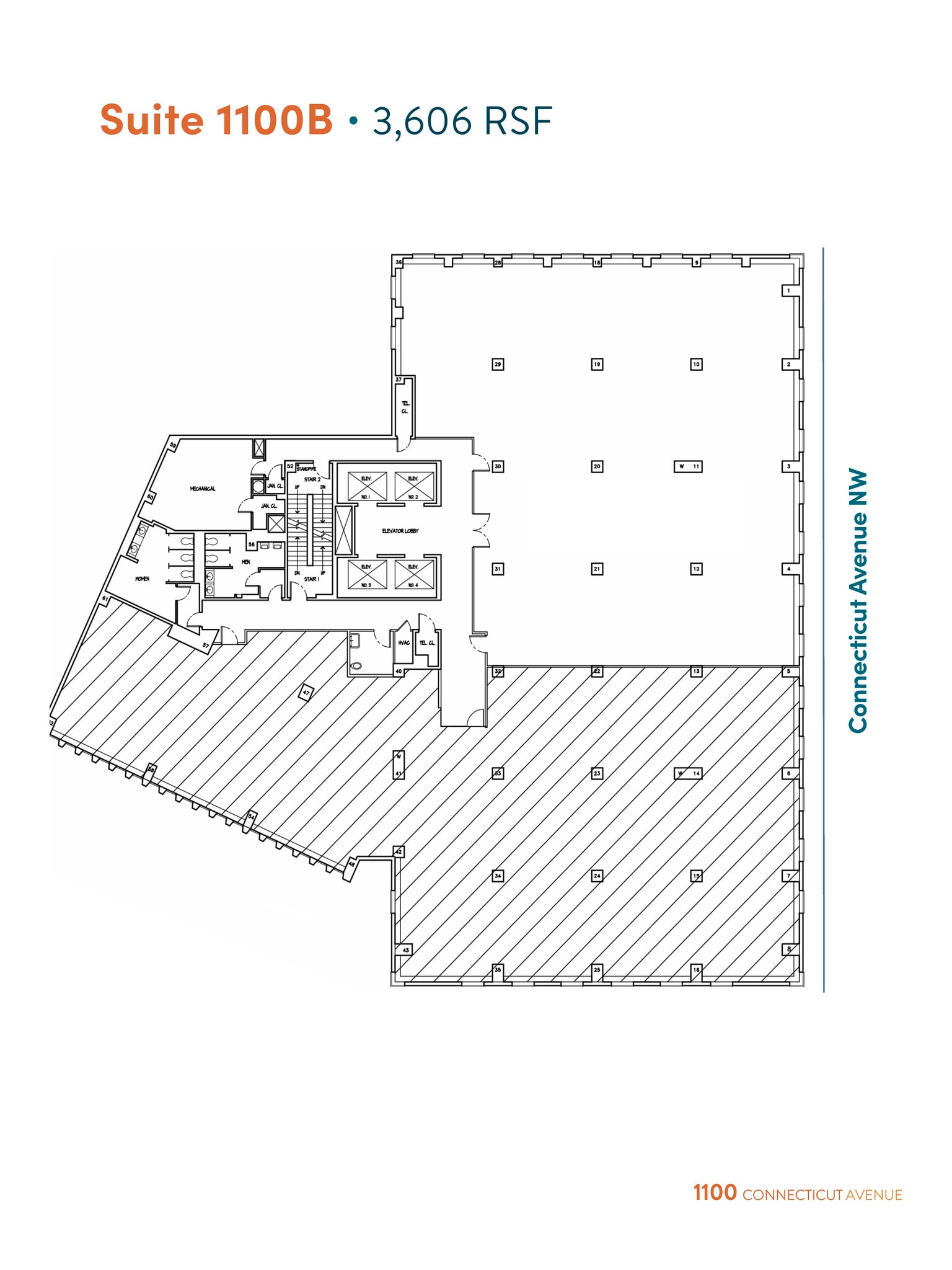 1100 Connecticut Ave NW, Washington, DC à louer Plan d’étage– Image 1 sur 3