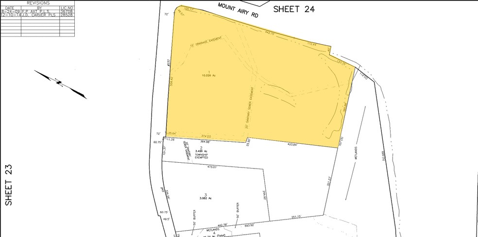 233 Mount Airy Rd, Basking Ridge, NJ à louer - Plan cadastral – Image 2 sur 2