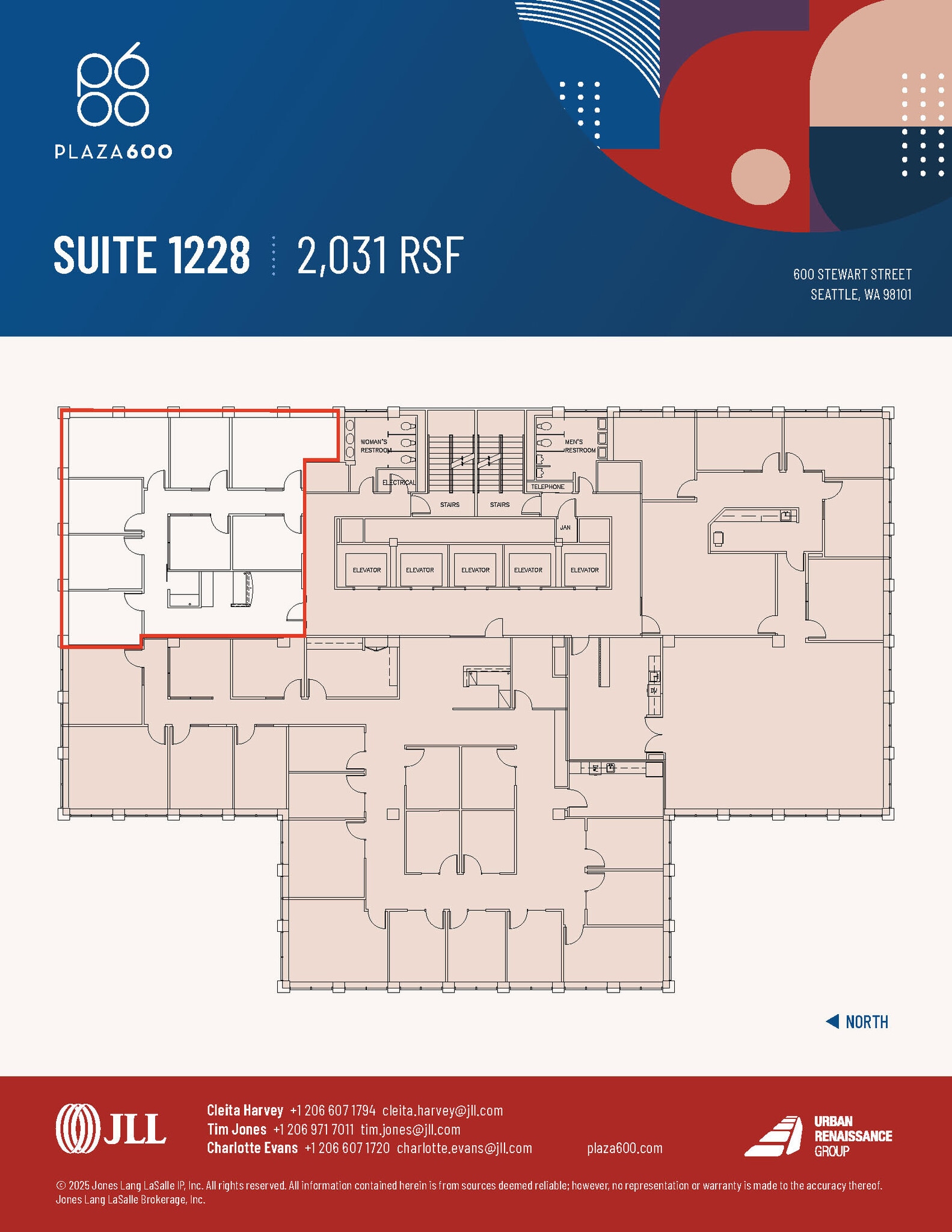 600 Stewart St, Seattle, WA à louer Plan d’étage– Image 1 sur 1