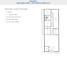2501-2519 Gravel Dr, Fort Worth, TX à louer Plan d’étage– Image 1 sur 1