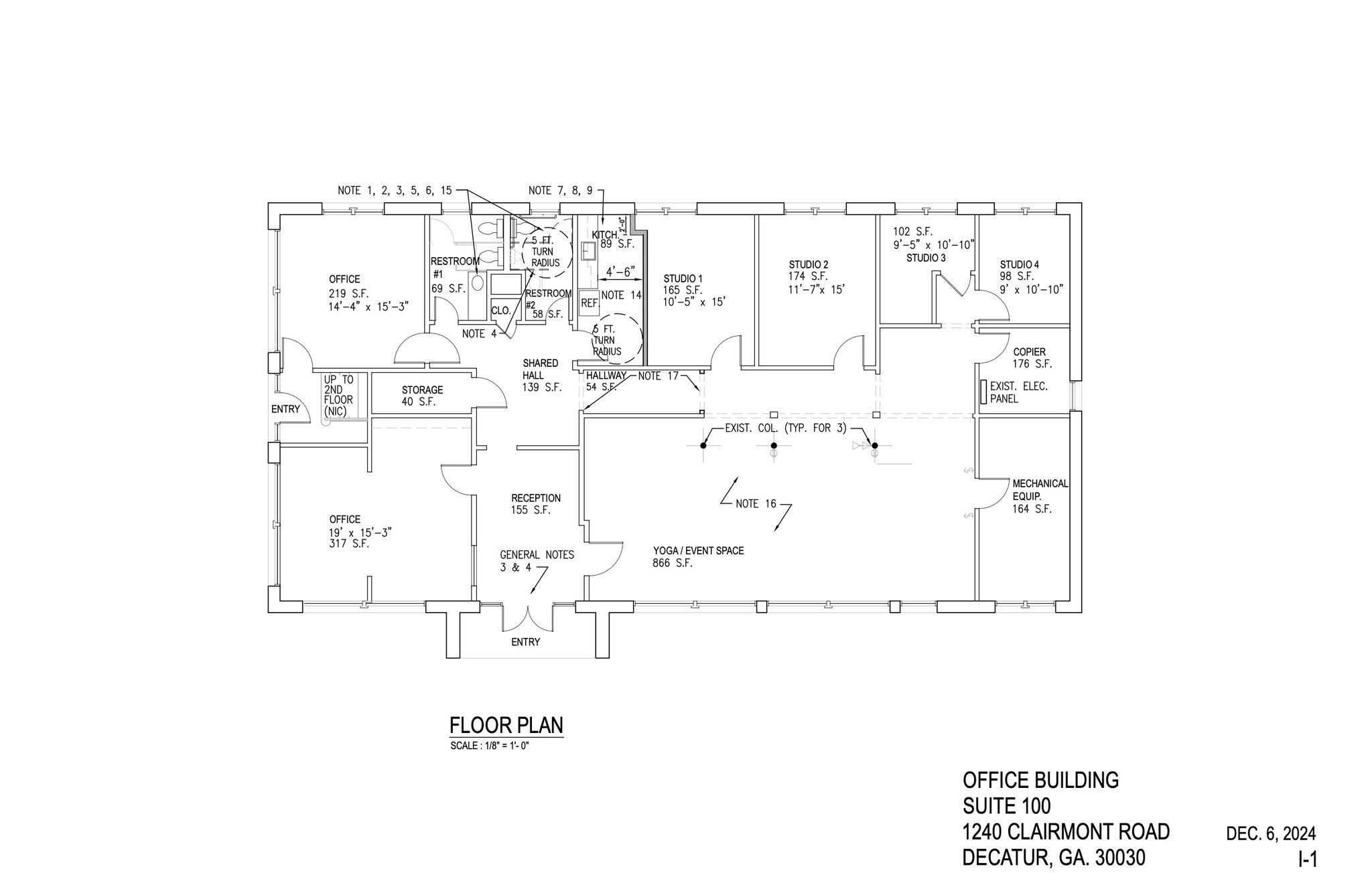 1240 Clairmont Rd, Decatur, GA à louer Plan d’étage– Image 1 sur 21